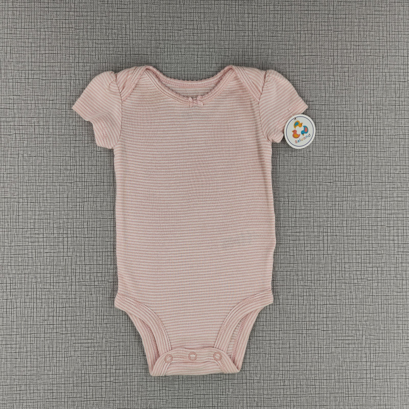 Body sencillo con rayas blancas y rosadas