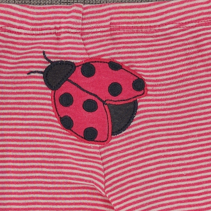 Pantalón con bordado de mariquita en la parte posterior