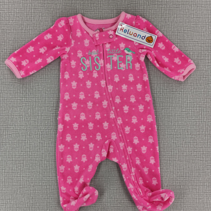 Pijama enteriza rosada ''best little SISTER''