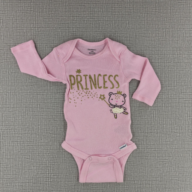 Body manga larga rosado "PRINCESS"