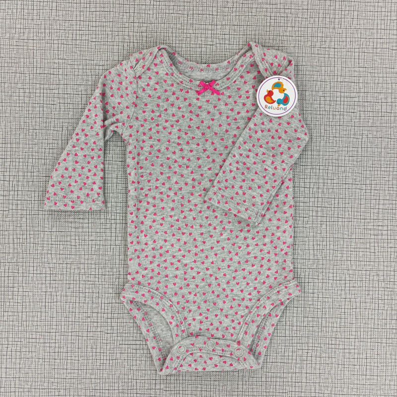 Body gris mangalarga con corazones rosados