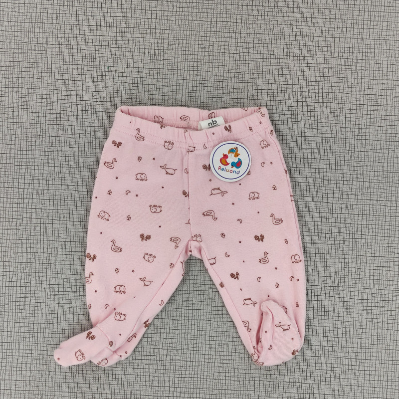 Pantalon rosa pastel con estampado