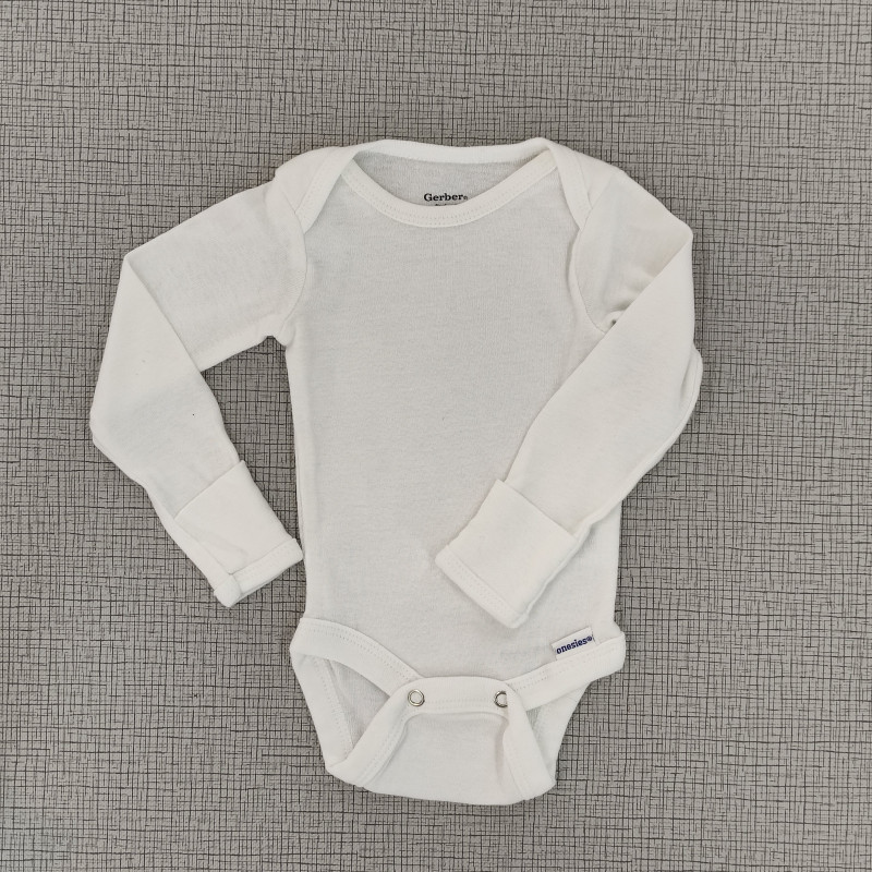 Body manga larga sencillo blanco